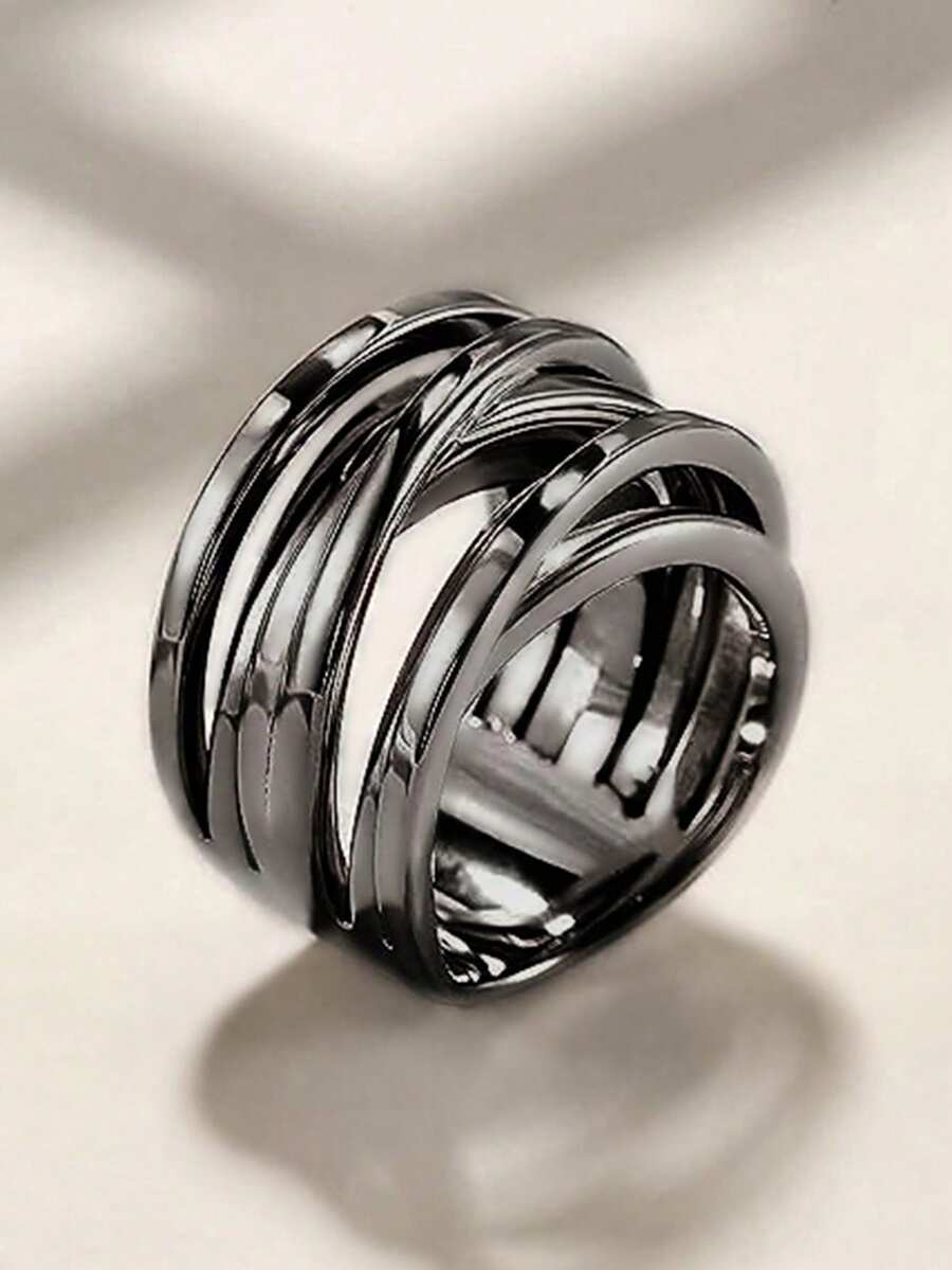 1 PC Pretty Ring For Women For Wedding Engagement Party Jewelry Valentine's Day Gift - Black - View 1