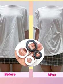 1/3/6件装女士腰夹 - 隐藏式塑身扣，适用于连衣裙和衬衫，可调节塑身配饰，环形设计，即刻展现纤细腰身 - 彩色 - 查看 3