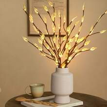 1 Stück transparente Blatt- und Zweiglampe, geeignet für Ramadan, Weihnachten, Hochzeit, Party, Feiertage, Geschenke, Heimdekoration, Schlafzimmerdekoration, Raumdekoration, Partydekoration, Wanddekoration, Geburtstagsdekor, Gartendekoration, Festivaldekor - Warmes Licht - Übersicht 4