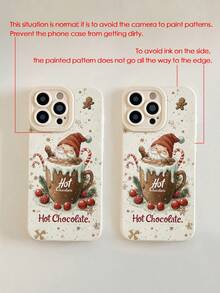 圣诞老人咖啡色喷漆穿孔米色喷漆草莓腕带简约时尚防震手机壳兼容 IP 17/IP17PROMAX/ IP 16/11/16pro/16plus/16promax/16e/15Promax/13/14/12/XS/XR/7G/8PGalaxy 兼容小米红米 - 彩色 - 查看 60