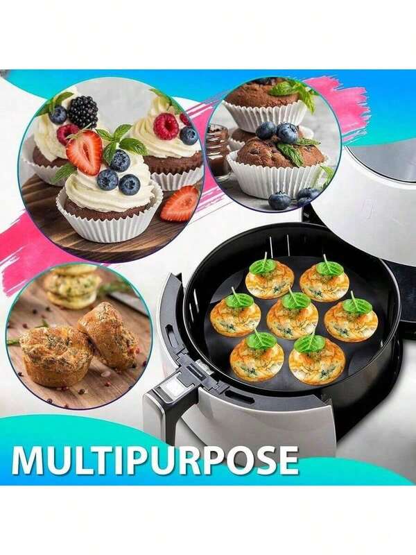 1pc Silicone Baking Mold, Muffin Pan Cake Baking Tray - 7 Cup Cake Pan, Air Fryer Silicone Muffin Tray For Baking Cupcake Liners, Non-Stick For Kitchen Home Party