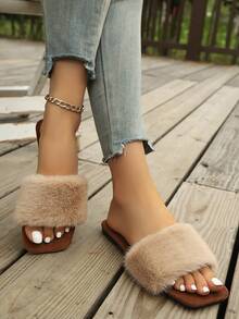 Plusstorlekar damsandaler med öppen tå, moderiktiga strandtofflor för utomhusbruk, bohemiska strandtofflor för inomhusbruk och utomhusbruk - Kaki - Visa 6