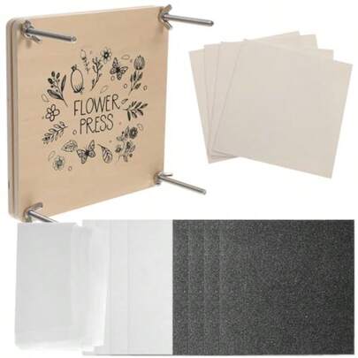 Flower Press Kit Wood Leaf Plant Press Kit Dried Flower Pressing For DIY Arts And Crafts Lovers