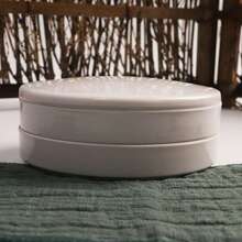 White Ceramic-Style Watercolor Paint Palette With Lid, Multi-Well Mixing Tray, New Year Back-To-School Must-Have Pro Art Supply, Portable Palette For Students Artists Painters Crafters DIY Outdoor Sketch Painting Ready Stock - Round - View 14