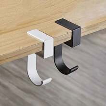 1pc Multi-Functional 5-Shaped Wallet Hook, Standing Office Desk Store Clip-In Desktop Backpack Hook, Wallet Hook Suitable For Desk Schoolbag Hook, Anti-Slip Design For Desk Schoolbag Hanger Without Perforation Door Hanging - Multicolor - View 5