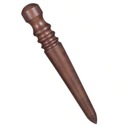 Leather Edge Burnisher Round Head Wood Leather Slicker Tool Ebony Wood Leathers Edge Burnisher Burnishers Leathers Polished Grinding Tool For Burnishing Hand Making Projects