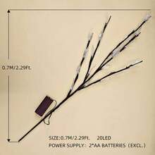 1 Stück transparente Blatt- und Zweiglampe, geeignet für Ramadan, Weihnachten, Hochzeit, Party, Feiertage, Geschenke, Heimdekoration, Schlafzimmerdekoration, Raumdekoration, Partydekoration, Wanddekoration, Geburtstagsdekor, Gartendekoration, Festivaldekor - Warmes Licht - Übersicht 2