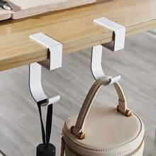 1pc Multi-Functional 5-Shaped Wallet Hook, Standing Office Desk Store Clip-In Desktop Backpack Hook, Wallet Hook Suitable For Desk Schoolbag Hook, Anti-Slip Design For Desk Schoolbag Hanger Without Perforation Door Hanging - Multicolor - View 2