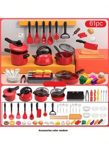 Kids Kitchen Fruit Cutting Playset, Vegetable Pretend Play Toy, Cake Cutting Toy For Boys And Girls - Multicolor - View 18