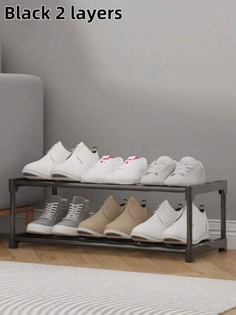 1pc Multifunctional Practical Floor Standing Shelf - Entryway/Bedroom Shoe Rack, Living Room Storage Rack, Balcony/Garden Small Plant Shelf, Easy To Assemble