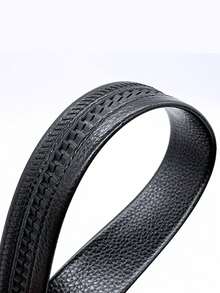 Men's High Quality Belt, Luxury Men's Item, Zinc Alloy Automatic Buckle Business Belt, Men's Casual Multi-Function Simple Belt, Faux Leather PU Waist Belt With Iron Plate Buckle And Alloy Buckle Options - Black - View 4