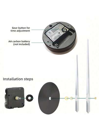 1pc Nordic Silent Self Adhesive Acrylic Wand Clock, 40cm/50cm/80cm/100cm, DIY Digital Sticker Luminous, Perfect Battery Powered (Battery Not Included), Living Room, Bedroom, Kitchen Home Room view 10