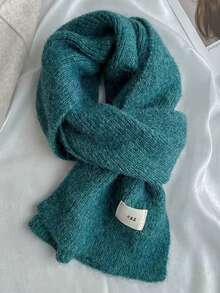 1 Khăn quàng cổ đan trang trí cho nữ, Khăn quàng cổ bằng vải cashmere đan mềm mại và ấm áp, Thích hợp cho học sinh, Kích thước nhỏ - Màu hoa vàng - Xem 13