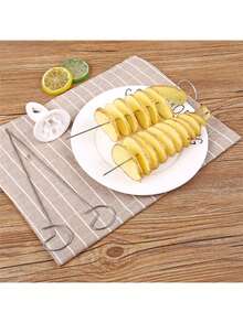 1set Potato Spiral Cutter Potato Spiral Cutter Cucumber Slicer Kitchen Accessories Vegetable Spiral Cutter Tools Five Domains, Kitchen Stuff Camping