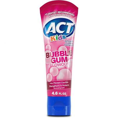 ACT Kids Bubblegum Blowout Toothpaste 4.6 ounce (Pack of 3)