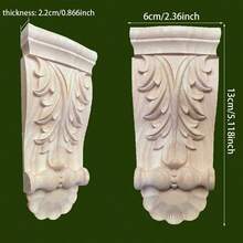 1 件未完成的木制雕花欧式牛腿，家居装饰，6.69x3.14x1.96 英寸，适用于门、窗、入口通道、横梁、特色墙、DIY 装饰