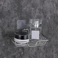 1 Giá đỡ xà phòng tự dính, bằng thép không gỉ chống gỉ sét, không cần khoan, giá đỡ xà phòng treo tường, thích hợp cho phòng tắm, nhà bếp, giá đựng bọt biển, phòng vệ sinh, hình vuông màu đen và bạc. - Nhiều màu - Xem 5