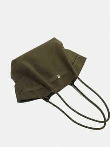 Nouveau sac fourre-tout pour femmes pour l'automne/hiver, sac à main unique avec boucle de ceinture, sac fourre-tout, sac chauve-souris, sac  velours polyvalent pour femmes