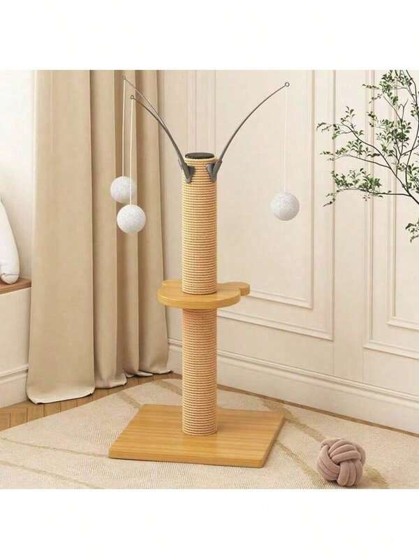 1pc Cat Scratching Post, Durable Non-Shedding Cat Scratch Pillar With Elevated Scratch Pad, New Vertical Scratch Board Self-Entertained Durable Cat Toy
