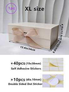 Foldable Thick Cardboard Gift Box, Rectangular, Magnetic Lid, With Ribbon, Suitable For Groomsmen Proposal, Wedding, Christmas, Halloween, Birthday Gift Packaging - Multicolor - View 44