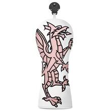 Dragon Pattern Golf Club Head Cover; White Golf Club Protective Cover; PU Material; Better Protection For Golf Clubs; - White - View 12