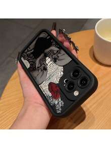 Funda de Teléfono con Patrón de Calavera Vintage, Protector de Teléfono Decorativo de TPU a Prueba de Golpes, Accesorios de Moda para Teléfonos Compatibles con la Serie  7 11 12 13 14 15, Funda Protectora para Celular, Smartphone Negro Funda para smartphone con diseños variados - Negro - Ver 4