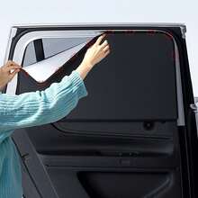 Magnetic Car Sunshade Curtains, Side Window Shade, UV Protection, Universal Fit For Most Vehicles, Reduces Heat And Glare - Black - View 9