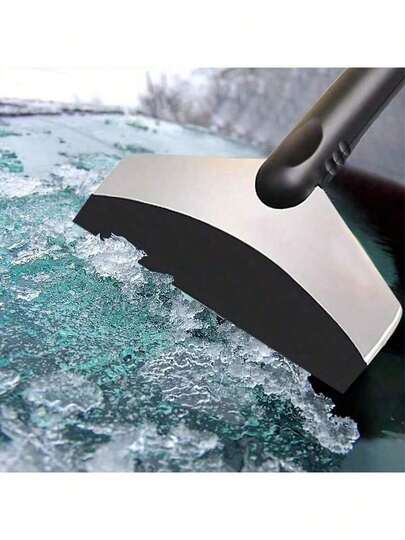 1pc Ice Scraper & Snow Brush, Windshield Ice Remover Tool, No Scratch Ice Block Removal, Suitable For Cars, Trucks, SUVs In Winter