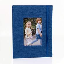 [Popular Choice] Photo Album Small Insert Photo Album Standard 6 Inches, 1pc Linen Insert Photo Album 26 Pages, Acid-Free Photo Album With 52 Photos Vintage Photo Album With Front Window, Perfect For Youngsters, Wedding And Family Photo Storage
