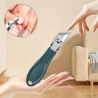 1 Juego de Cortaúñas Inclinados, Tipo Pico de Águila Resistente a Salpicaduras con Ángulo de 25°, Fácil de Limpiar, Adecuado para Uso Doméstico y Exterior, Herramienta de Pulido Color Beige Claro