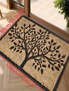 1 pezzo Zerbino con motivo albero della vita, tappetino piccolo con densità di 830g/㎡, tappeto d'ingresso, morbido e soffice, amichevole per la pelle, anti-pilling, facile da curare, lavabile in lavatrice, inodore, adatto per la decorazione della casa e della stanza
