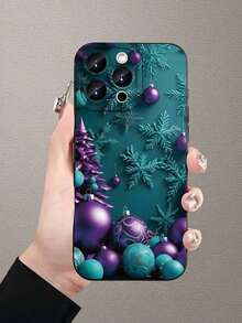 Teléfono 17 Pro 1PC, diseño de patrón de adorno muy vendido Teléfono negro, a prueba de golpes, pantalla y cámara elevadas, mate Simple y liviano Compatible con 17/17Air/17Pro/17ProMax, 16/16Plus/16ProMax, 15, 14, 13, 12, 11 Series, adecuado S22, S23, S24, S25 PLUS ULTRA Series, Pascua, decoración de Halloween/cumpleaños, Novia, novio, amigo o uno mismo. - Negro - Ver 5