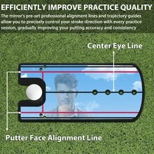 Putting Training Mirror, Portable Indoor Outdoor Training Aid Swing Posture, Ball Stroke Accuracy Improvement - Bạc - Xem 5