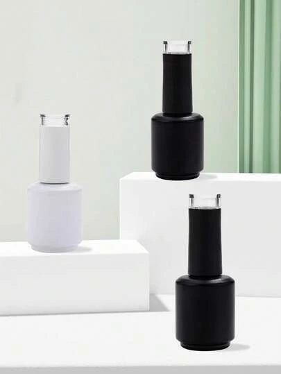 1个15毫升玻璃指甲油瓶，带彩色瓶盖，指甲油分装瓶