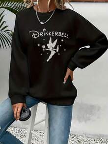 Women's Nightmare Before Christmas Sally Graphic Sweatshirt - Officially Licensed Tim 's Nightmare Before Christmas Pullover, Cozy Round Neck Casual Sweater For Fall Winter, Halloween & Casual Attire - Black - View 1