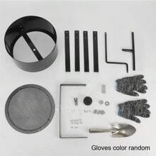 Rotary Soil Sieve Manual Compost Soil Riddle Gardeners Heavy Duty Sifter - Black - View 3