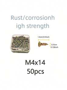 50/340pcs M4*12-60mm Flat Head Wood Screws, Zinc Plated Finish, Cross Drive Countersunk Self-Drilling Wood Screws, Metal Self-Tapping Screws, Full Thread Or Half Thread - Multicolor - View 19