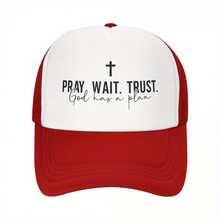 New 2025 Baseball Cap Fashion Prayer Waiting Trust Adjustable For Men And Women Adult Christian Jesus Quotes Outdoor Baseball Cap - màu đen - Xem 8