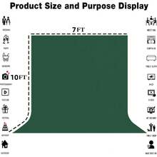 Forest Green Photography Backdrop Cloth, Seamless Forest Green Photo Shooting Background, Paper Backdrop Curtain Suitable For Party Birthday (Excluding Stand And Clips) - Forest Green - View 4