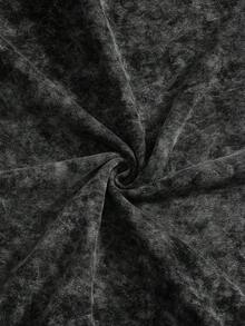 男士街头时尚秋季水洗做旧效果黑色套头卫衣深色系长袖适合日常休闲穿着，可作为男友礼物 - 黑色 - 查看 8