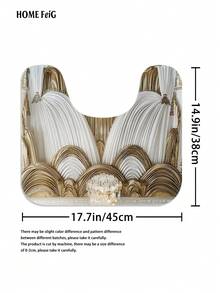 4pcs Gold White Luxury Shower Bathroom Set, Opulent Chandelier & Drape Waterproof And Wear-Resistant Bathroom Decor And Accessories,With 12 Hooks - Includes Toilet Seat Cover, Bath Mats, And Rugs Polyester Fabric - Washable - Perfect For Holiday Decor,Gift,Home/Bedroom/House/Western Decoration - 金色 - 查看 11