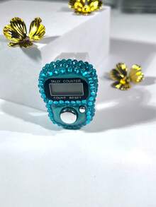 Finger-Worn Rhinestone Digital Counter, Convenient Drilling Design Hand-Press Counter, Suitable For Knitting, Praying (Tasbih), Exercise, Game Counting And Other Counting Purposes