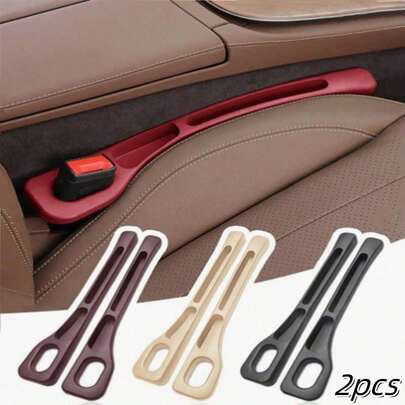 2Pcs Car Seat Gap Storage Box With Anti-Drop And Leak-Proof Dual-Slot Design, Wear-Resistant And Noise-Reducing Organizer, Holds Phones, Keys, Coins, Sunglasses, And Small Accessories, Premium Car Interior Accessory For Clean, Tidy Cabin, Universal Fit For Most Vehicles, Space-Saving, Sturdy Construction, Non-Slip Mat, Easy Install, Cord Management, Keeps Dashboard Neat, Driver-Friendly Organization, Fits Cup Holder Area, Ideal Holiday Gift And Practical Travel Essential