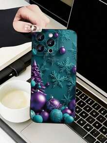 Teléfono 17 Pro 1PC, diseño de patrón de adorno muy vendido Teléfono negro, a prueba de golpes, pantalla y cámara elevadas, mate Simple y liviano Compatible con 17/17Air/17Pro/17ProMax, 16/16Plus/16ProMax, 15, 14, 13, 12, 11 Series, adecuado S22, S23, S24, S25 PLUS ULTRA Series, Pascua, decoración de Halloween/cumpleaños, Novia, novio, amigo o uno mismo. - Negro - Ver 6