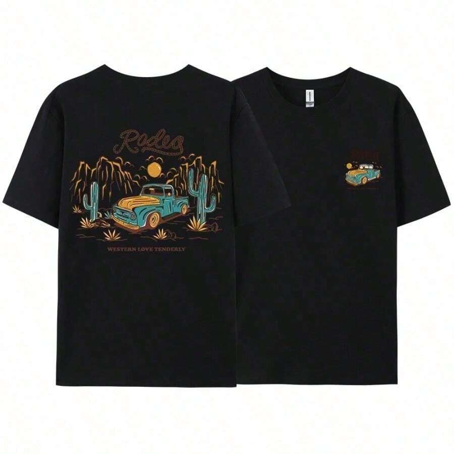 Camisetas femininas - Preto - Ver 1