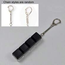 1pc Adult Stress Relief Keyboard Keychain - Colorful Keys, Durable PC Material - Color Mixing - View 12