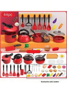 Kids Kitchen Fruit Cutting Playset, Vegetable Pretend Play Toy, Cake Cutting Toy For Boys And Girls - Multicolor - View 16