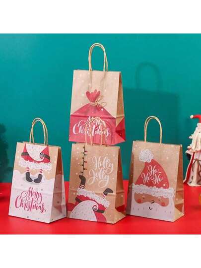 50个装礼品袋，DIY礼品袋，创意派对圣诞礼品袋，糖果袋，适用于生日装饰、派对礼品装饰、婚礼装饰、圣诞礼品包装装饰，10/30/50个装