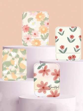 Compact Floral Folding Makeup Mirror, Portable Vanity Mirror For Women, Students, Home Use,Cheap,Stocking Stuffers,Makeup,Makeup Tools,Cheap Stuff,Gifts,Gifts For Women,Christmas Gifts