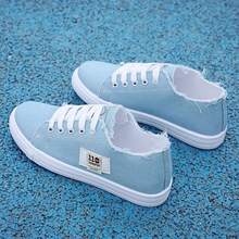 Zapatos Planos y Cómodos para Mujeres, Lona, Blancos, Casuales, a la Moda, para Estudiantes, Primavera - Blanco - Ver 3